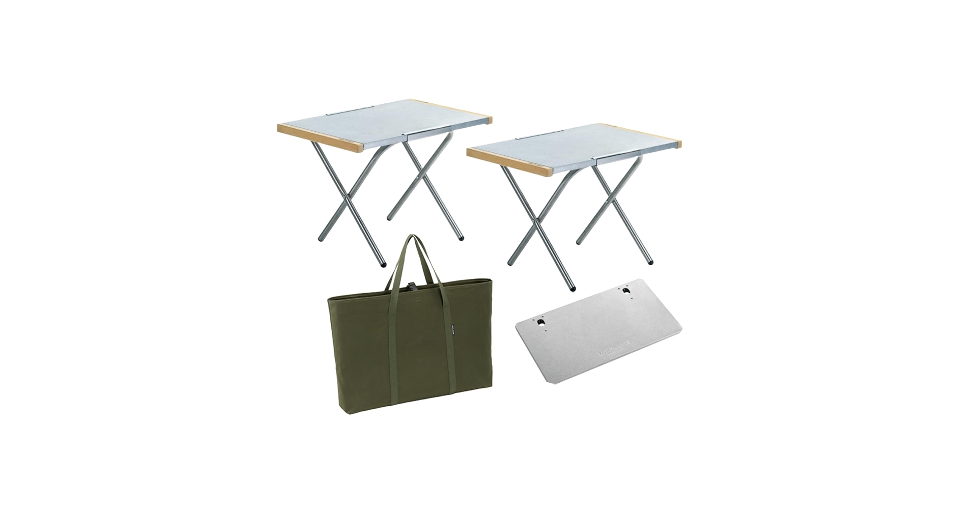 値下げ❗️UNIFLAMEユニフレーム焚き火テーブル2個セットIKEA ラック付き 値下げ❗️UNIFLAMEユニフレーム焚き火テーブル2個セットIKEA